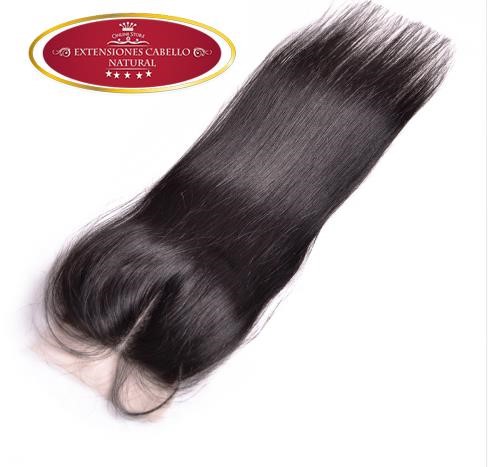 Parcial Closure silk top en Liso - 55-60 cm, Color Virgen